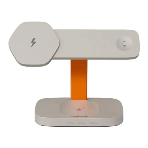 Töltőállomás, 3-az-1-ben, CANYON "Hexagon 310", szürke-narancs