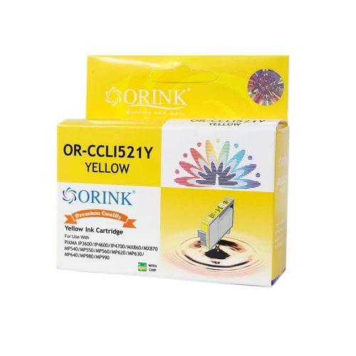 Canon CLI521 tintapatron yellow (utángyártott Orink)