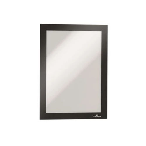 Infokeret, A5, öntapadó háttal, mágneses előlappal, DURABLE "DURAFRAME", ezüst-fekete