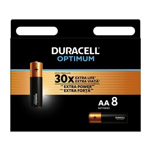 Elem, AA ceruza, 8 db, DURACELL "Optimum"