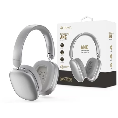Devia ST121843 EarBass Pro2 ANC Bluetooth ezüst sztereó fejhallgató