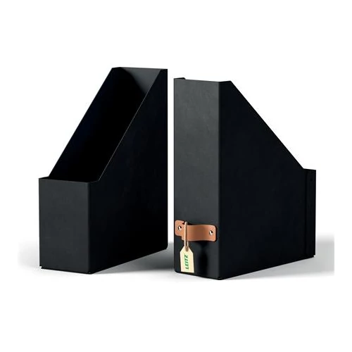 Iratpapucs, karton, 100 mm, LEITZ "Puro", fekete