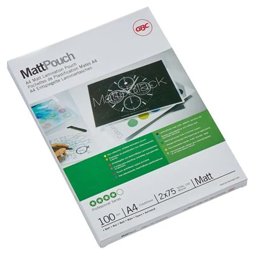Meleglamináló fólia, 75 mikron, A4, matt, GBC