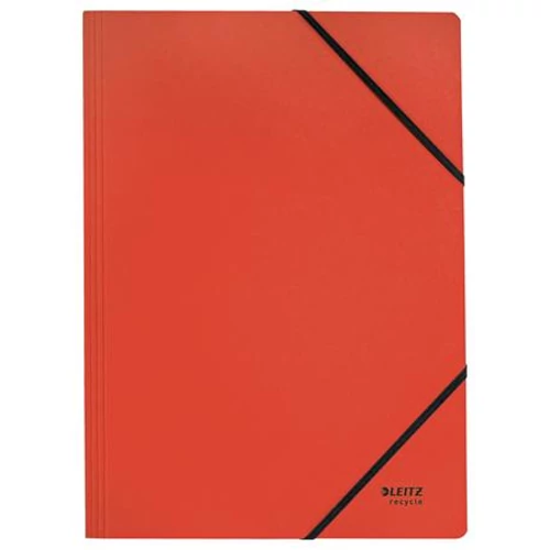 Gumis mappa LEITZ Recycle karton A4 piros