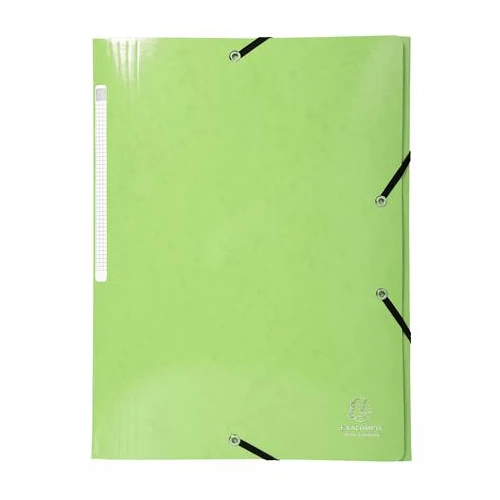 Gumis, mappa, karton, A4, EXACOMPTA "Iderama", világos zöld