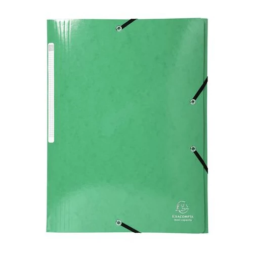 Gumis, mappa, karton, A4, EXACOMPTA "Iderama", sötét zöld