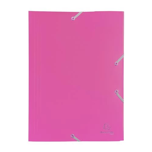 Gumis mappa, PP, A4, EXACOMPTA "Opak", fukszia