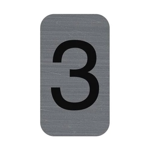 Információs tábla, öntapadó, 2,5x4,4 cm, alumíniumhatású, EXACOMPTA, 3-as