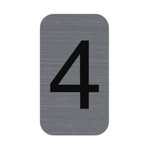 Információs tábla, öntapadó, 2,5x4,4 cm, alumíniumhatású, EXACOMPTA, 4-es