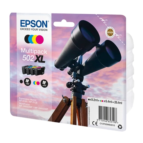 Epson T02W1 fekete tintapatron 9,2ml (eredeti)