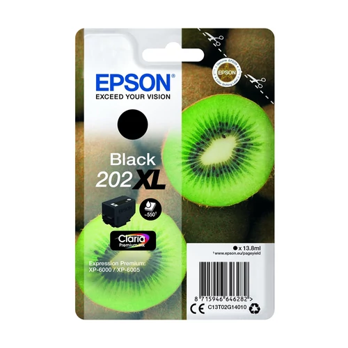 Epson C13T02G14010 T02G1 202XL fekete tintapatron 13,8ml (eredeti)