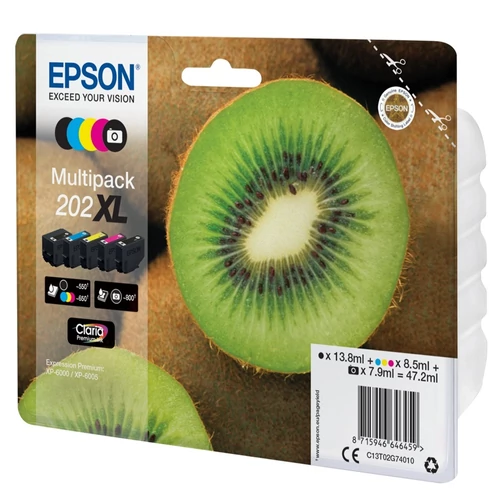 Epson C13T02G74010 T02G7 202XL multipack tintapatron (eredeti)