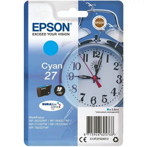 Epson C13T27024012 T2702 cián tintapatron 3,6ml (eredeti)