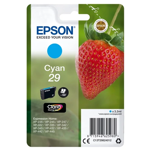 Epson C13T29824012 T2982 No.29 cián tintapatron (eredeti)