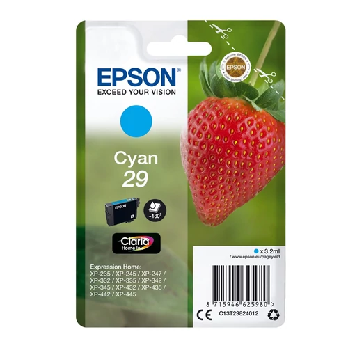 Epson C13T29824012 T2982 No.29 cián tintapatron (eredeti)
