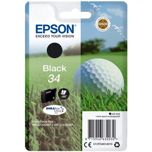 Epson C13T34614010 T3461 34 fekete tintapatron 6,1 ml (eredeti)