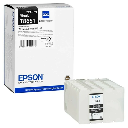 Epson C13T865140 T8651 fekete tintapatronk 10K (eredeti)