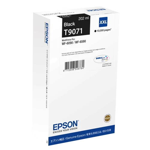 Epson C13T907140 T9071 fekete tintapatron 10K (eredeti)