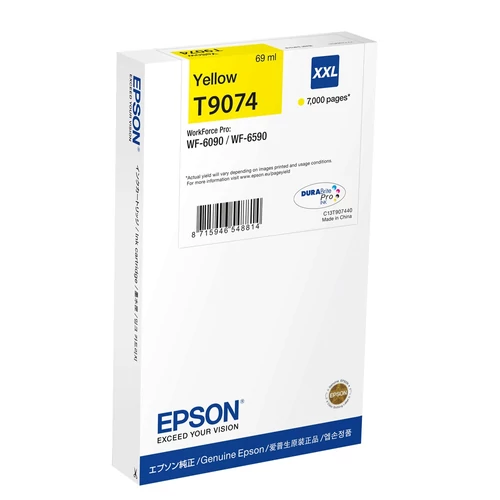 Epson C13T907440 T9074 sárga tintapatron 7K (eredeti)