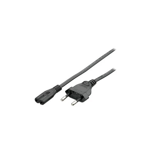 Hálózati tápkábel, notebookhoz, nem földelt, C7, 1,8 m, EQUIP
