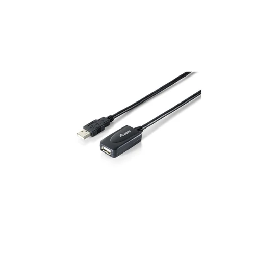 USB 2.0 hosszabbító kábel, aktív, 5 m, EQUIP
