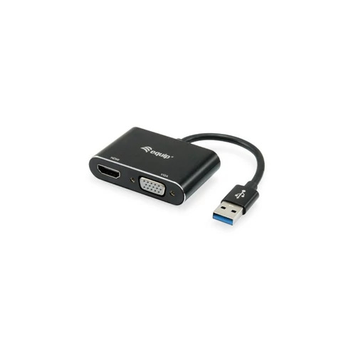 Adapter, USB 3.2-VGA/HDMI, EQUIP