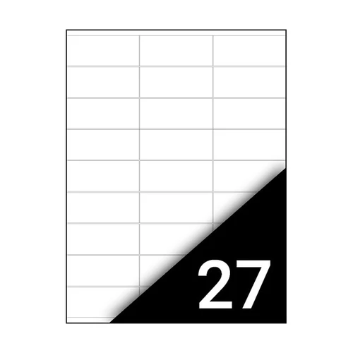 Etikett címke, 70x32mm, 100 lap, 27 címke/lap