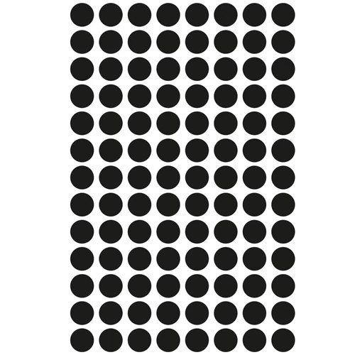 Etikett címke, o8mm, jelölésre, 104 címke/ív, 4 ív/doboz, Avery fekete