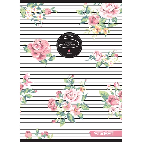 Füzet STREET Flowers A4 54 lapos vonalas