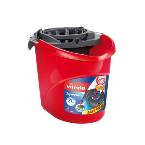 Felmosóvödör, csavarókosárral, VILEDA "Supermop", piros