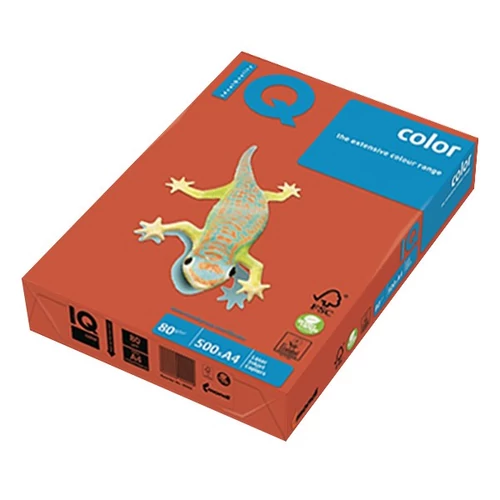 Másolópapír, színes, A4, 80g. IQ ZR09 500ív/csomag, intenzív téglavörös