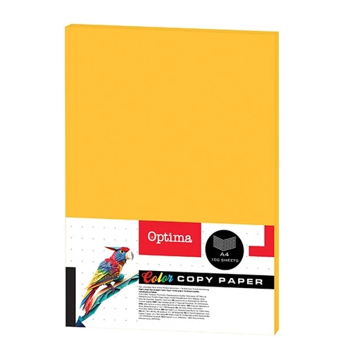 Fénymásolópapír színes OPTIMA A/4 75 g neon narancssárga 100 ív/csomag