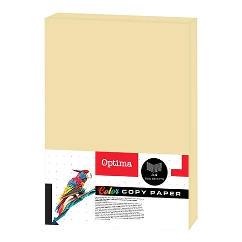 Fénymásolópapír színes OPTIMA A/4 80 g pasztell sárga 500 ív/csomag
