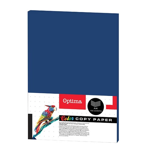 Fénymásolópapír színes OPTIMA A/4 80 g sötétkék 100 ív/csomag