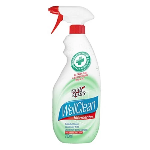 Fertőtlenítőszer WELL DONE Well Clean klórmentes szórófejes 750ml