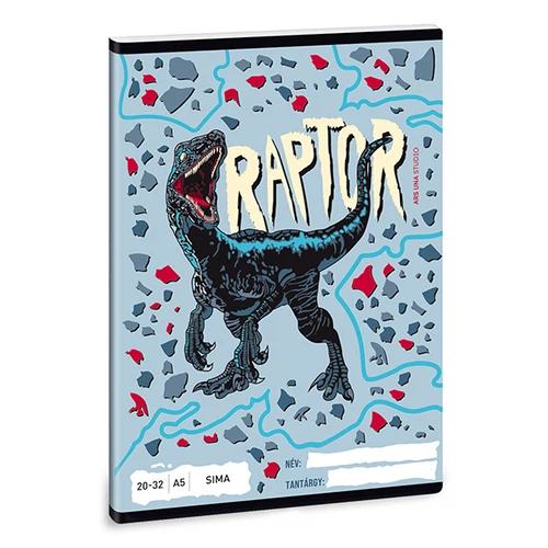 Füzet ARS UNA A5 32 lapos sima 20-32 Raptor
