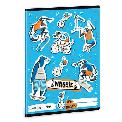 Füzet ARS UNA A5 32 lapos sima 20-32 Wheelz