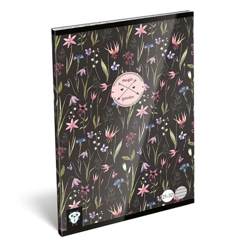 Füzet LIZZY CARD A5 32 lapos vonalas 21-32 magic garden