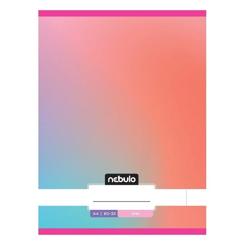 Füzet, A4, sima, 80-32, Monochrome és Gradient minták I., 12 db/csomag Nebulo