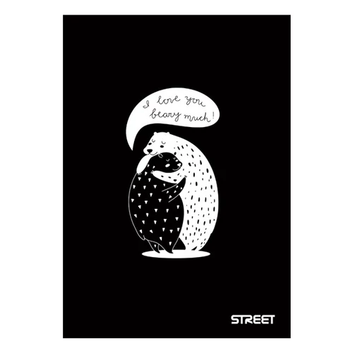 Füzet STREET Black&White A4 54 lapos kockás