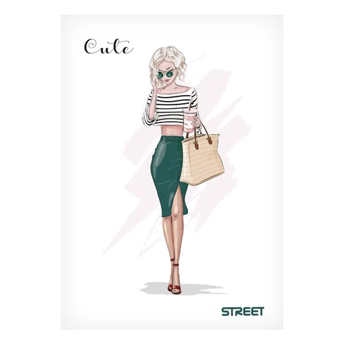 Füzet STREET Cute A4 54 lapos sima