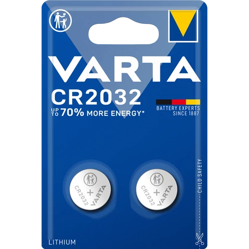 Gombelem, CR2032, 2 db, VARTA