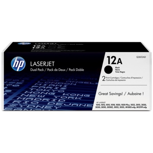HP Q2612AD No.12AD Dual pack fekete toner (eredeti)