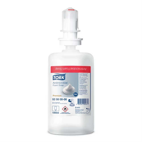 Habszappan, fertőtlenítő, 1 l, S4 rendszer, TORK, átlátszó