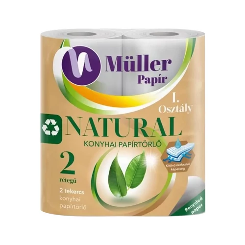 Müller Natural 2 tekercses konyhai kéztörlő 2 rétegű