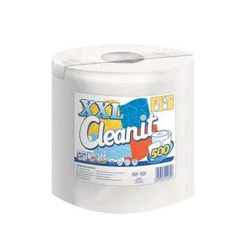 Törlőkendő, tekercses, univerzális, 2 rétegű, LUCART "CLEANIT XXL 500", fehér
