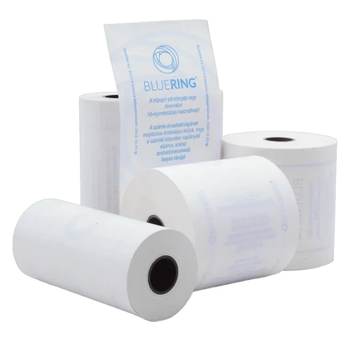 Hőpapír 110 mm széles 28fm hosszú, cséve 12mm, 5 tekercs/csomag, BPA mentes ( 110/50 ) Bluering® nyomatlan
