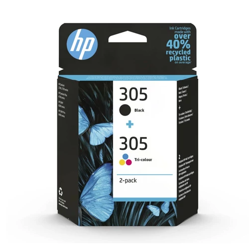 HP 6ZD17AE No.305 3YM61AE+3YM60AE fekete+színes tintapatron (eredeti)