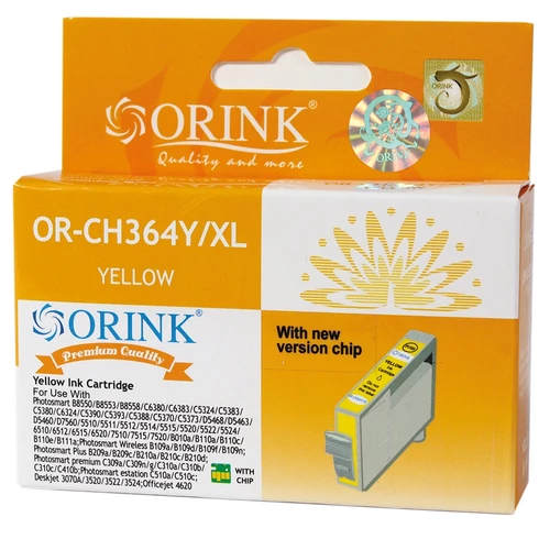 HP 364XL/CB325EE tintapatron yellow (utángyártott Orink)