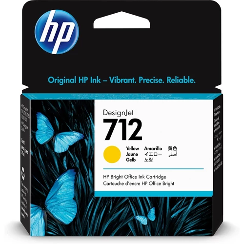 HP 3ED69A No.712 sárga tintapatron 29ml (eredeti)
